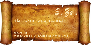 Stricker Zsuzsanna névjegykártya
